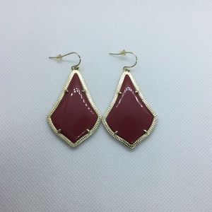 Alex Maroon Dangle Earrings